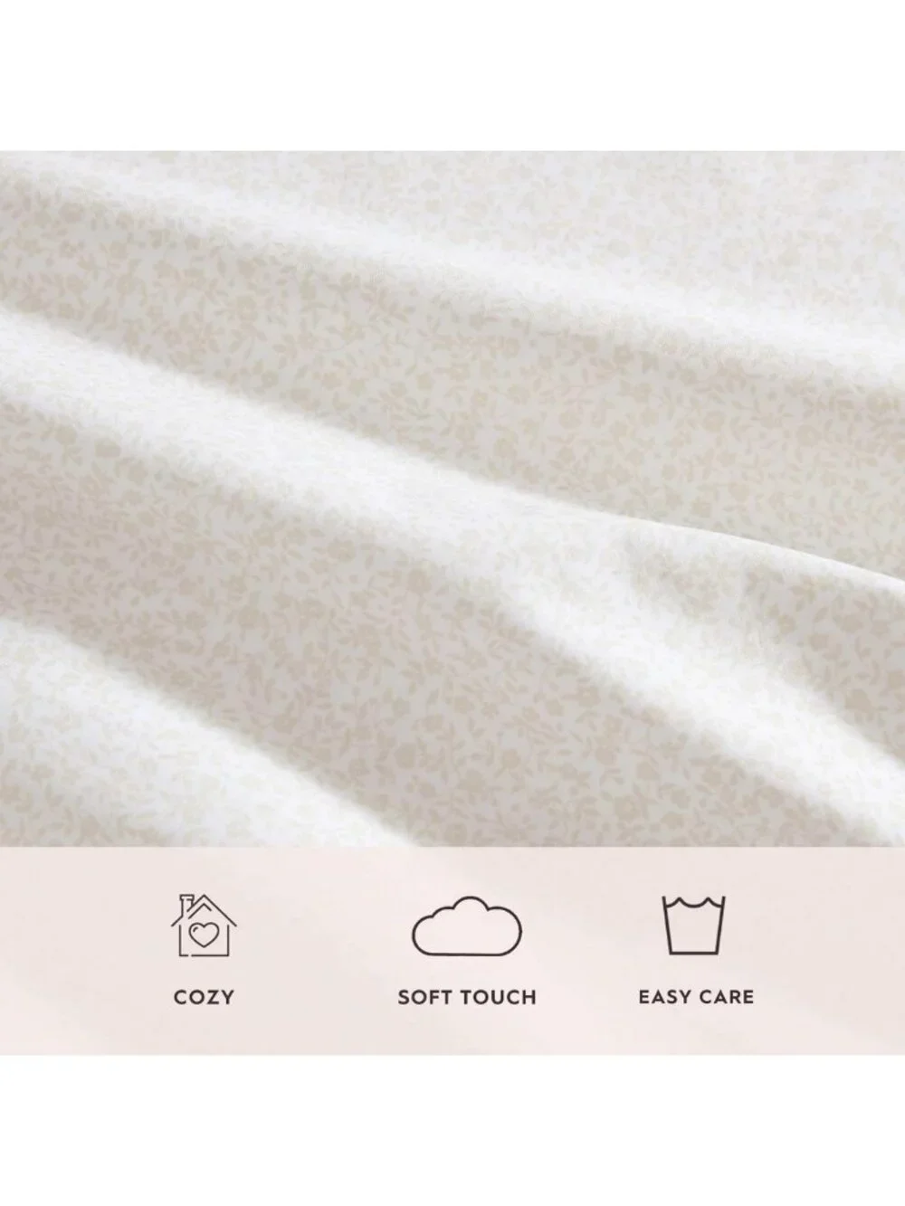 Crisp Lightweight Twin Sheet Set, Cotton Percale Bedding, Floral Decor, Deep